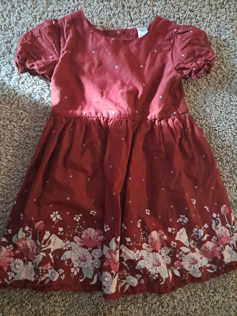 OshKosh B'gosh Red Girls Dress with Tiny Print